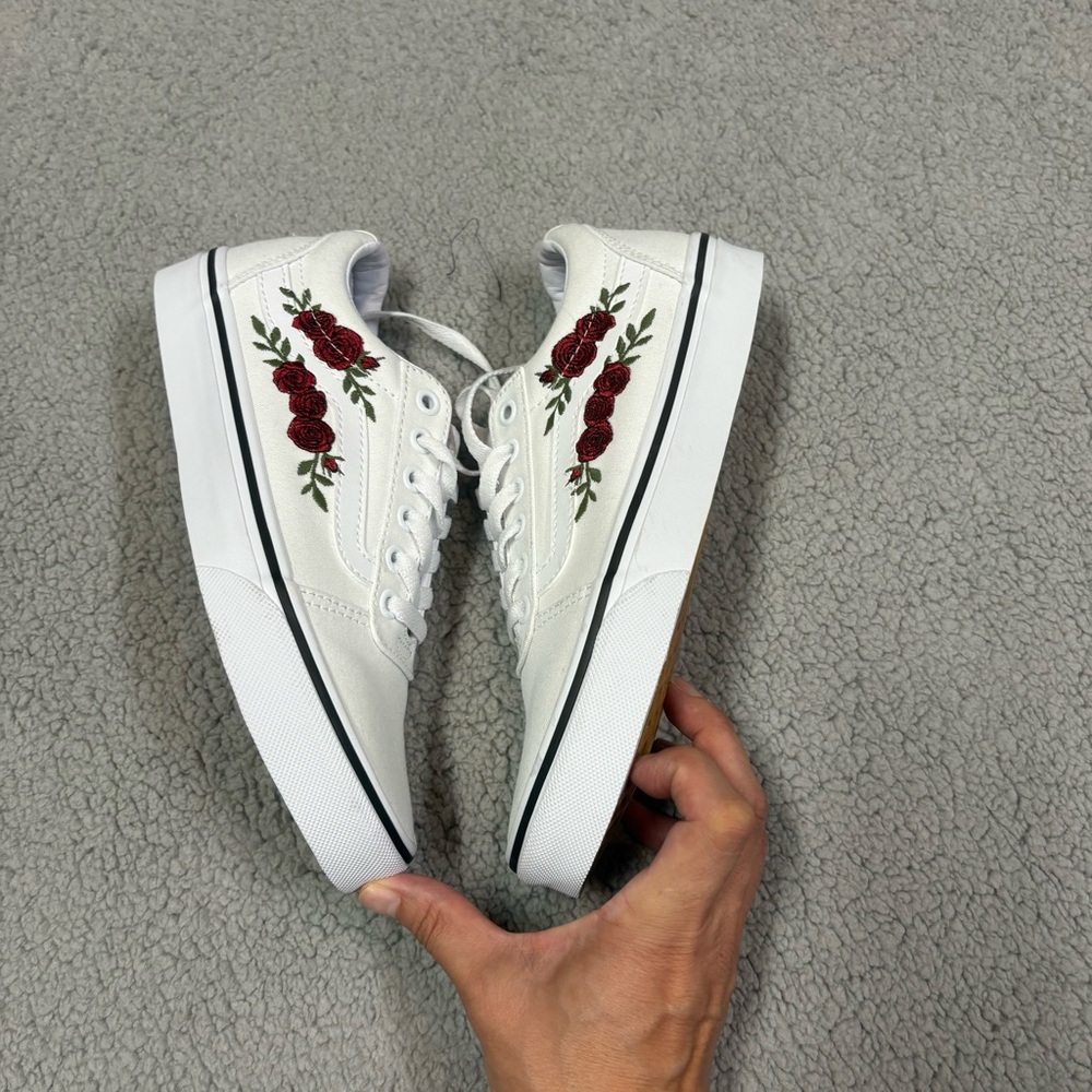 3403 Vans Ward Low Top Sneaker White Rose 6.5 - Picture 4 of 9